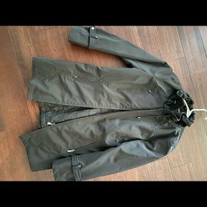 Black raincoat